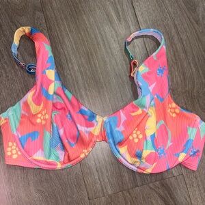 Hollister Multicolor Floral Bikini Top